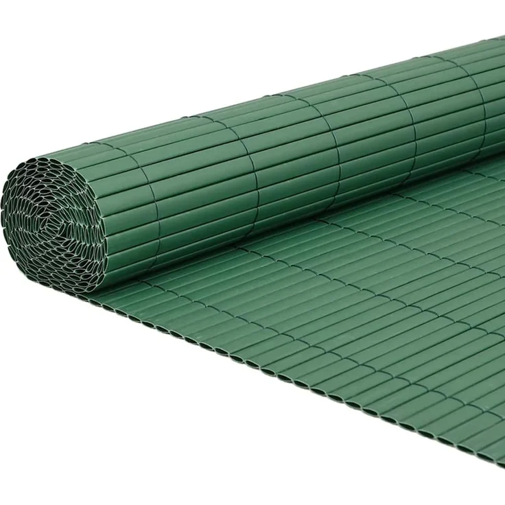 vidaXL Gartenzaun Doppelseitig Grün 1,8x5 m PVC 42002624 – Bild 2