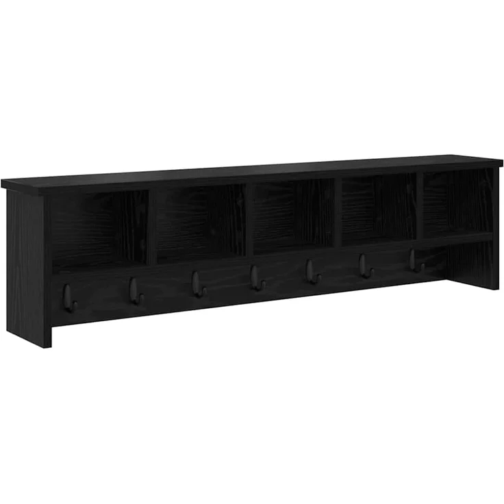 vidaXL Wandmontierter nachttisch Schwarz Eichen-Optik 100 x 16 x 26 cm 874324 – Bild 2