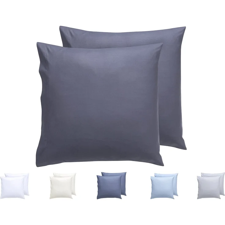 Kissenbezüge, extra weiche Mikrofaser, hypoallergen, Set mit 2 Kissenbezügen 60X60 cm Dunkelgrau