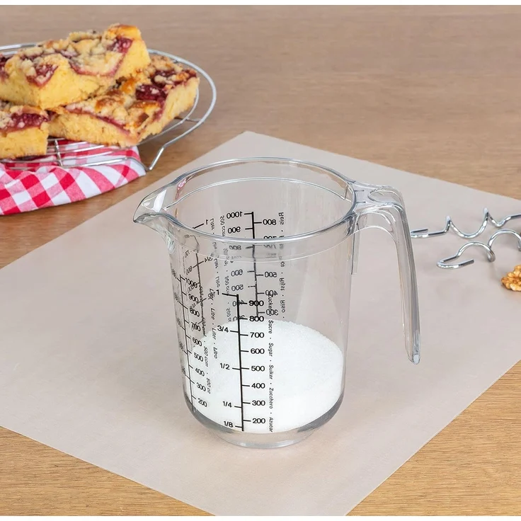 WESTMARK Messbecher Set 2tlg, Messkannen 0,5 l und 1 l, mehrsprachige Messskalen, Gerda, SAN – Bild 7