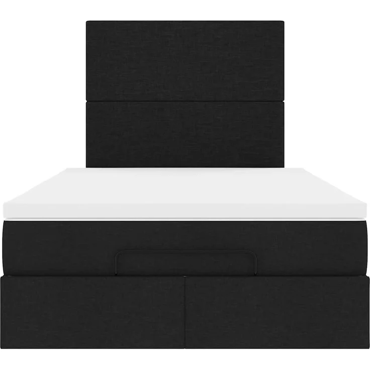 vidaXL Ottoman-Bett mit Matratze & LEDs Schwarz 120x200 cm Stoff 3313915 – Bild 6