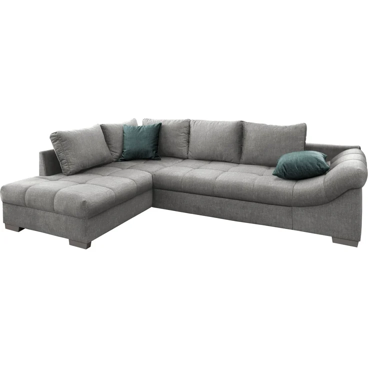 Polsterecke >Althea< Schlaffunktion, Rutsche, Bezug silber - 298x65x202 (BxHxT) – Bild 2