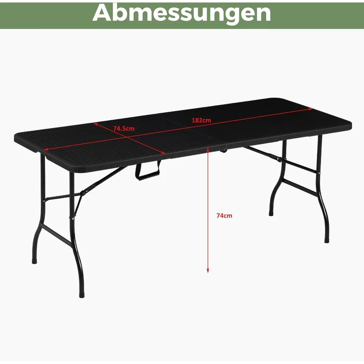 Albatros Buffettisch Klapptisch weiß – robuste Konstruktion klappbar und hohe Tragkraft –für bis zu 10 Personen – für Bierzelt mit Tragegriff – Bild 6