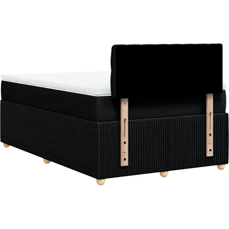 vidaXL Boxspringbett mit Matratze Schwarz 120x200 cm Stoff 3289732 – Bild 8