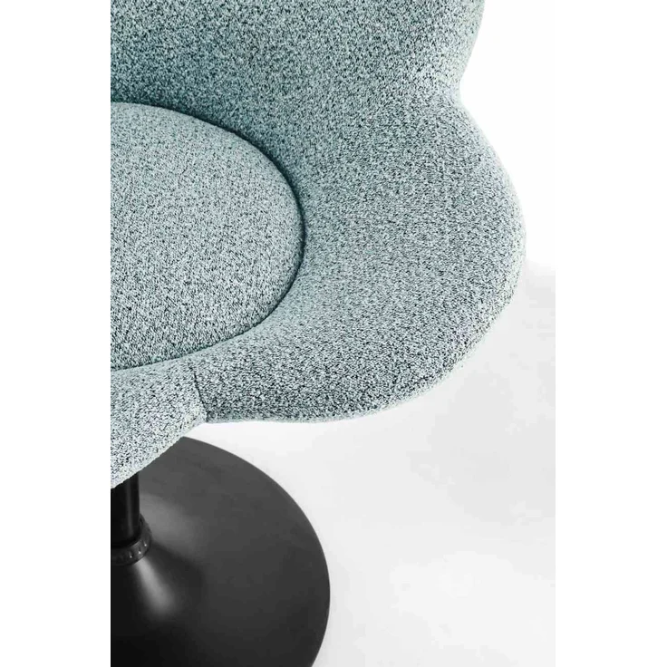 Esszimmerstuhl Fleur 2er-Set, Stoff und Metall, höhenverstellbar, modern, schwarz aquamarin – Bild 7
