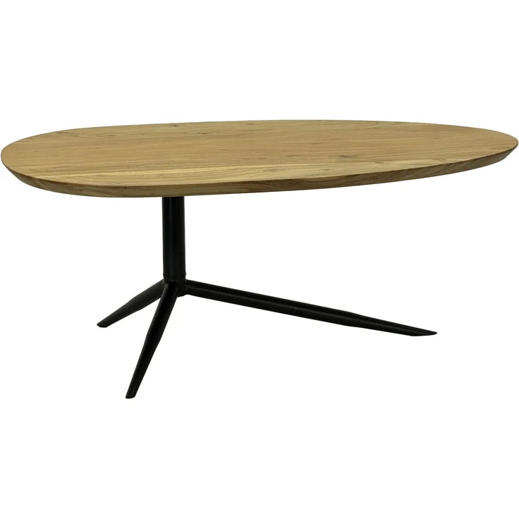 FINEBUY Couchtisch FB112559 Akazie Massivholz 87x50 cm Sofatisch mit Metallgestell (Eleganter Materialmix aus Holz und Metall), Handgefertigt im modernen Stil – Bild 6