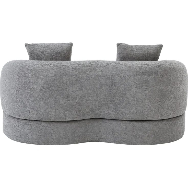 ZUBALIYA Schlafsofa 84x65 cm, mit LED - Beleuchtung, mit Chenille - Bezug, modular aufgebaut, mit Schaumstoffpolsterung, Hellgrau – Bild 19