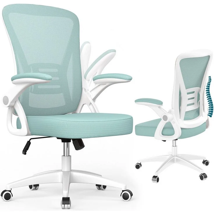 ZAISZE Bürostuhl Bürostuhl – Ergonomischer Sitz – Sessel mit 90° klappbarer Armlehne (Platz sparen), Lordosenstütze – höhenverstellbar – Bild 1
