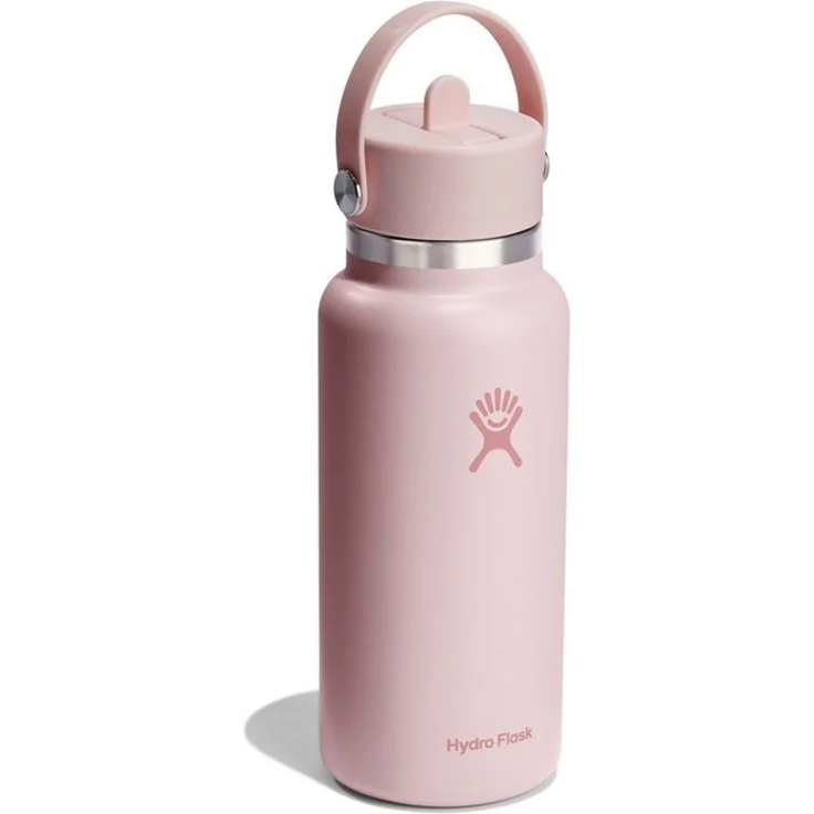 HYDRO FLASK - Wide Mouth Trinkflasche 946ml (32 oz) mit Strohdeckel - Vakuumisolierte, Wiederverwendbare Flasche aus Edelstahl - Auslaufsicherer Deckel - Trillium – Bild 4