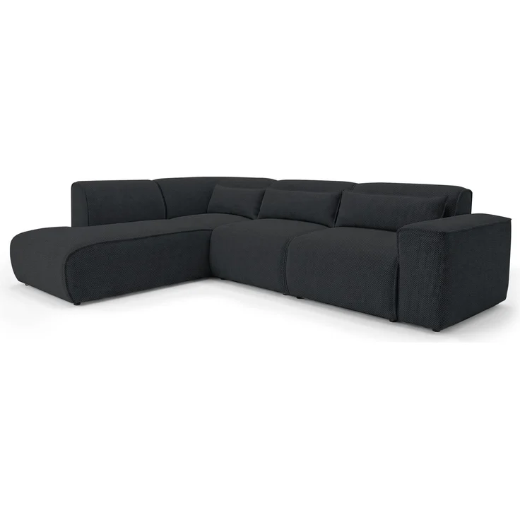 AX LIVING Wohnlandschaft mit Schlaffunktion Ruyam Ecksofa Schwarz L – Bild 4