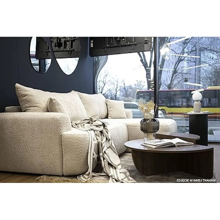 Selsey Sofa Ecksofa Eckcouch Schlafsofa Couch Mit Stauraum Schlaffunktion Pflegeleicht Polyurethanschaum L Form Links Boucle Dunkelbeige OVO – Bild 6