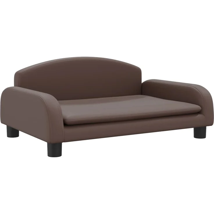 vidaxl Kindersofa 70 x 45 x 30 cm Kunstleder, Braun – Bild 1
