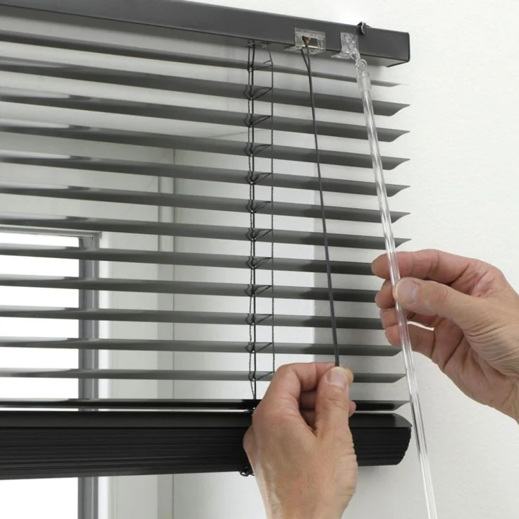 GARDINIA Alu-Jalousie, Sicht, 25 mm, Schiefergrau, 175x60 cm – Bild 3