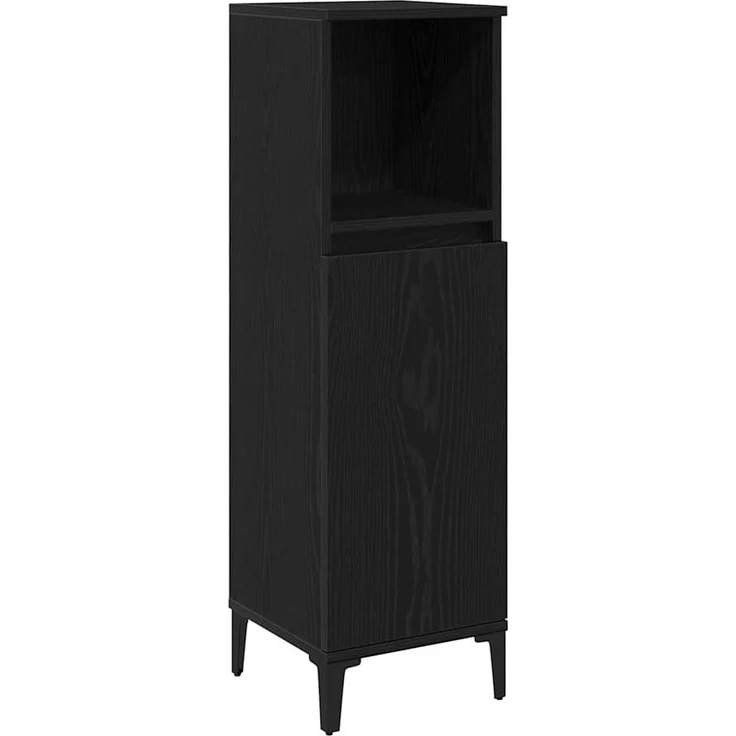 vidaXL Badezimmermöbel-Set Wandmontiert 3 pcs Schwarz Eichen-Optik 3333089 – Bild 5