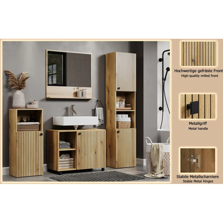 Badmöbel Set Bliss in Evoke Eiche 180 cm – Bild 12