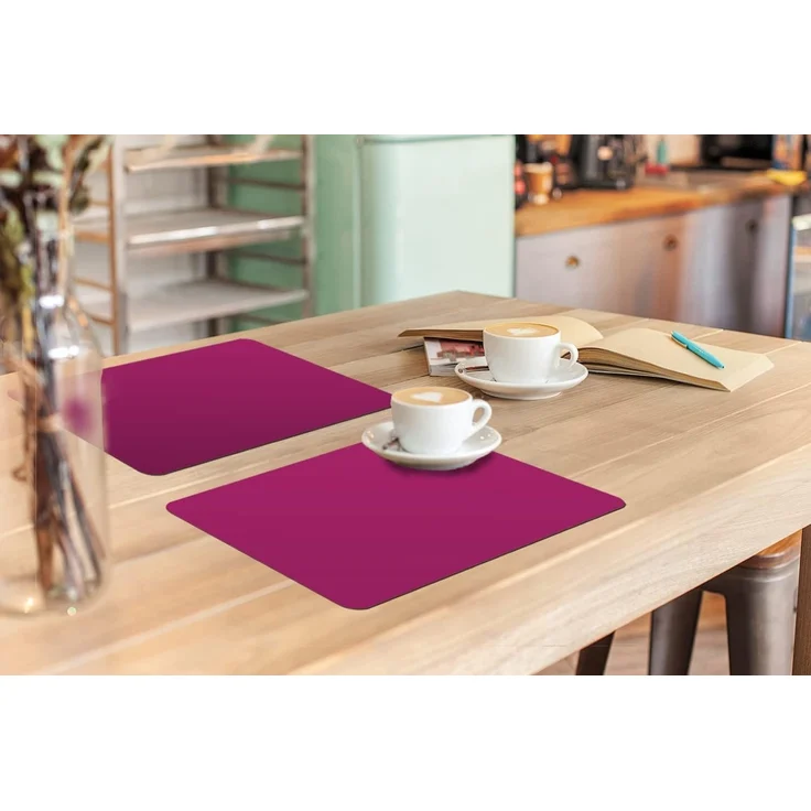 MuchoWow Platzset Fuchsia - Neon - Farben, (6-St), Platzsets, Tischset, Abwaschbar, Tischsets, Platzdeckchen – Bild 3