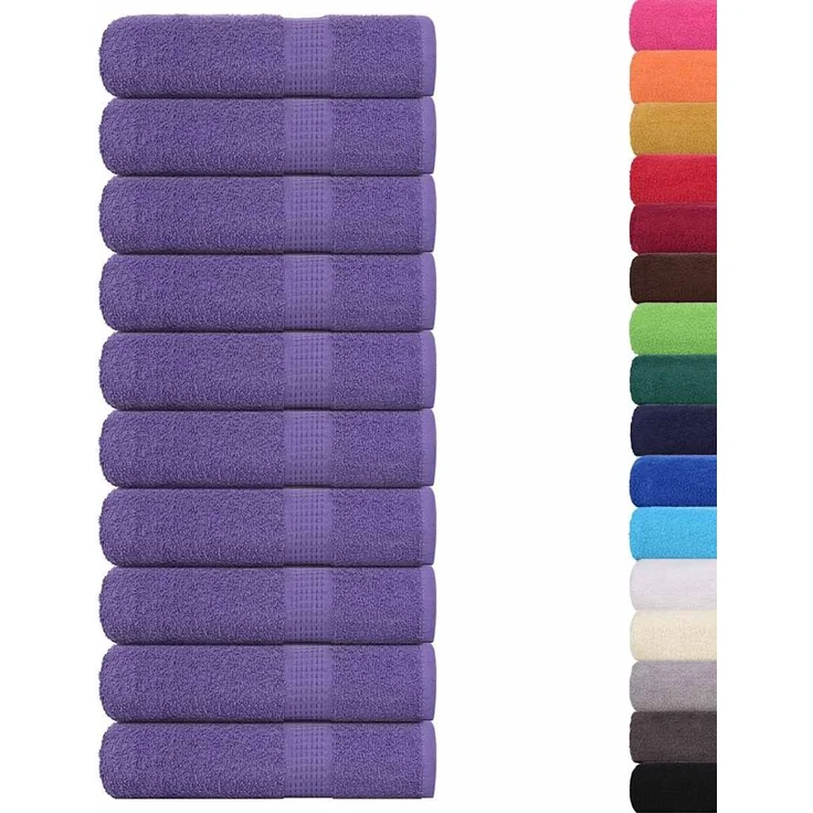vidaXL Duschtücher FROGN 10 Stk. Lila 70x140 cm 360 g/m² 136883 – Bild 2