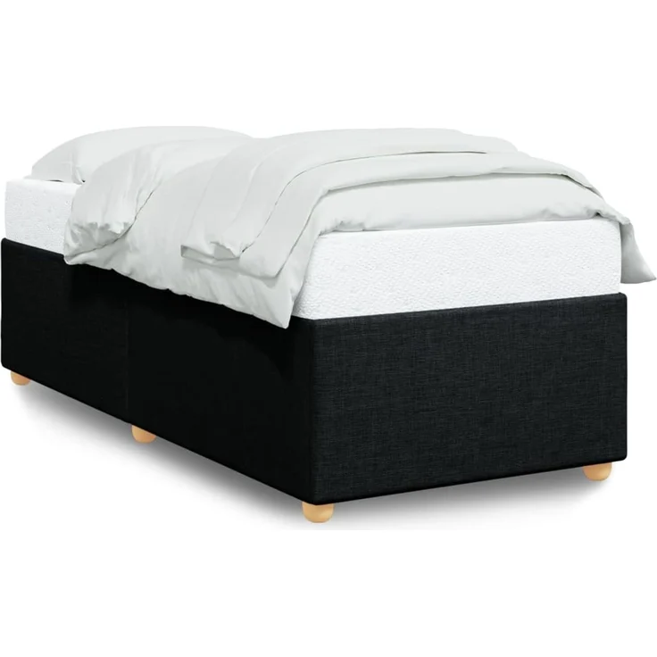 vidaXL Bettgestell ohne Matratze Schwarz 80x200 cm Stoff 3284689 – Bild 2
