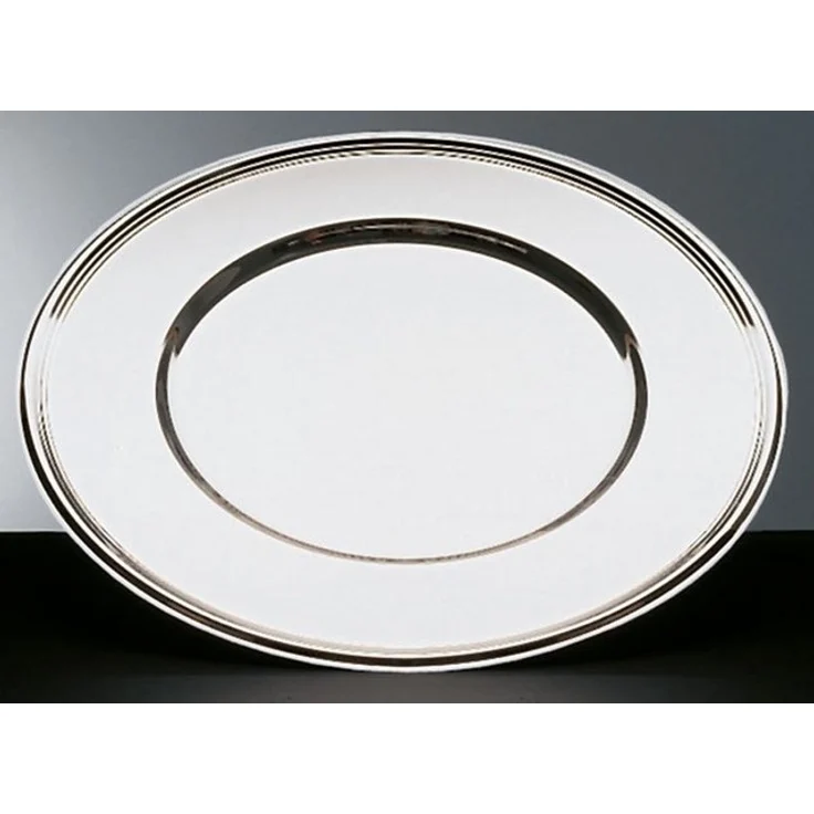 APS Platzteller, Edelstahl, Ø 33 cm, mit Fadendekor – Bild 2
