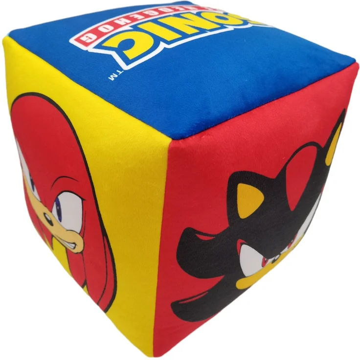 Sonic Würfelkissen Weiches Polyester-Kuschelkissen 25x25x25 cm – Bild 3