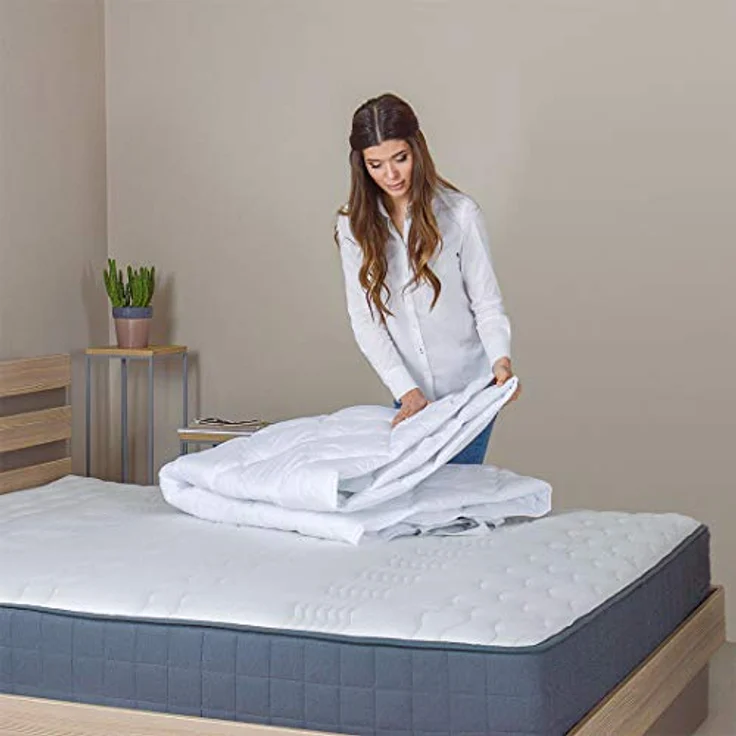 Matratzenschoner Topper 90x200 cm Premium Matratzenauflage SEI Design, Bettauflage - ergonomisch gesteppt mit 4X Gummi-Befestigung – Bild 9