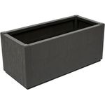 Kreher Pflanzkübel 'Ethica' aus Kunststoff, 80 x 36 x 36 cm, Strukturiert, Anthrazit (1 St)