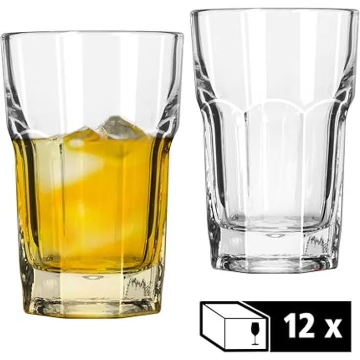 LIBBEY Gläser-Set Highball Glas -GIBRALTAR-, 266 ml, Ø 8 cm, H: 12 cm, 12er Set, 12-tlg, Glas, hochwertig verarbeitet, im modernen Design – Bild 5