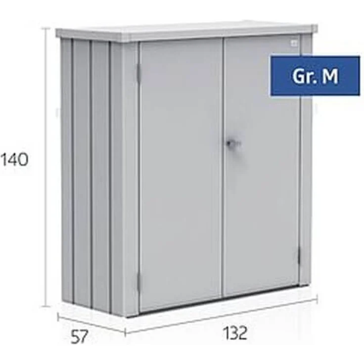 Biohort Terrassenschrank Romeo, M: 132 x 57 x 140 (b x t x h) cm, quarzgrau-metallic – Bild 2