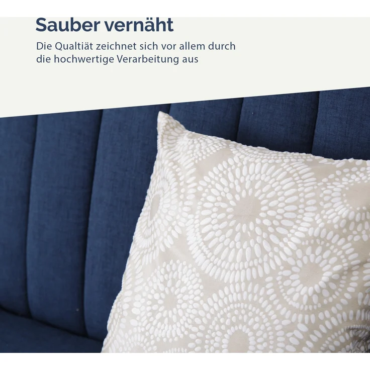Dekokissen 50x50 mit verd. Reißverschluss, ( Beige ) Kissenbezug inkl. Füllkissen "Punkte", Dekorative Kissenbezüge, weicher Bezug für Kissen – Bild 4