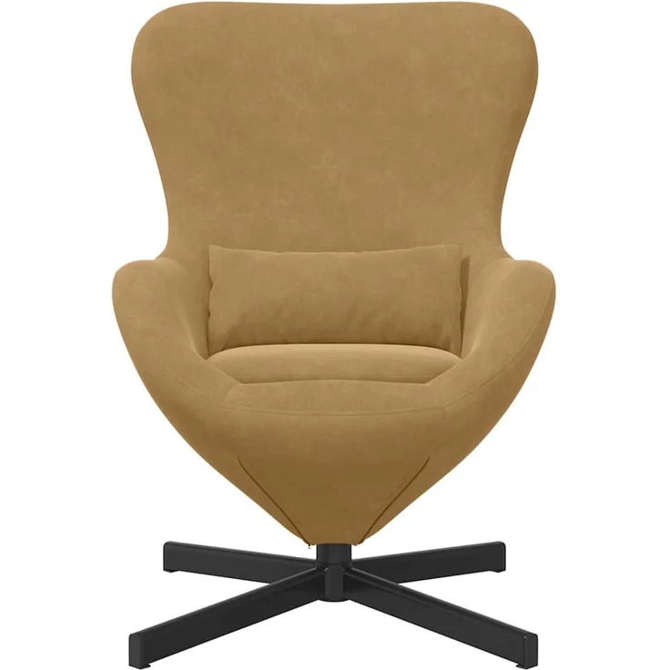 vidaXL Eiersessel Braun 63 x 73 x 90 cm Samt 42002764 – Bild 3