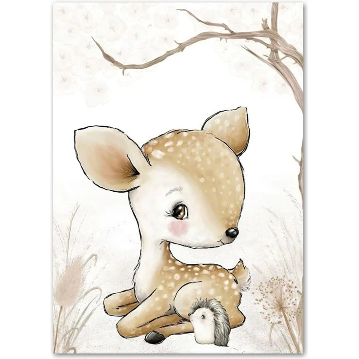 Poster Kinderzimmer Bilder Tiere Bär Reh Fuchs Hase und Spruch sei Frech wild und wunderbar als Deko Print ohne Rahmen - 70x100cm / 5 – Bild 6