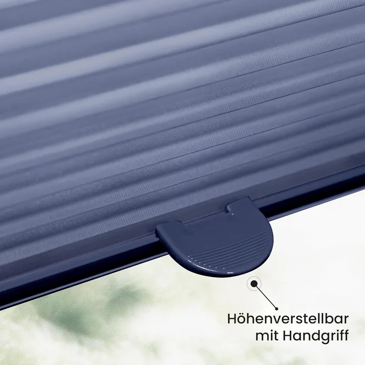 Sonello Plissee Klemmfix ohne Bohren 105x100 cm Blau Faltrollo Plisseerollo Jalousie für Tür & Fenster Blickdicht Sichtschutz Sonnenschutz Fertifplissee Rollo – Bild 4