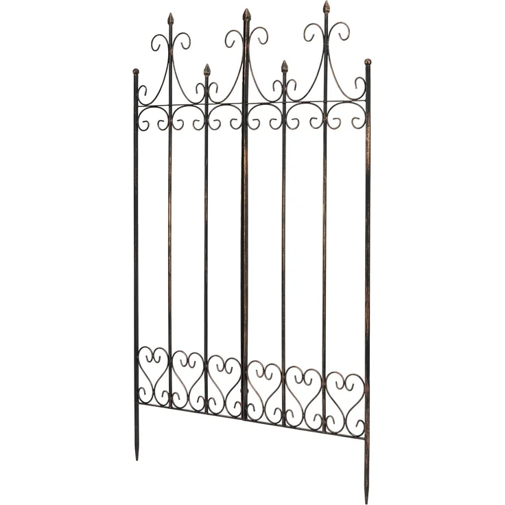Rankgitter KALLE - 100x2x150cm, Metall, Bronze | Rankhilfe Kletterpflanzen Gartendekoration – Bild 1