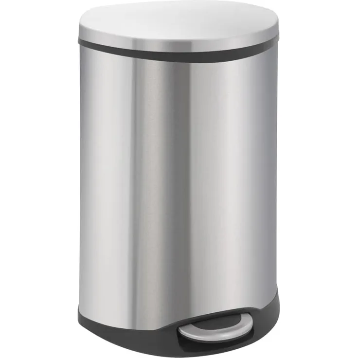 EKO Tretmülleimer Shell 50 L Matt Silbern 440038