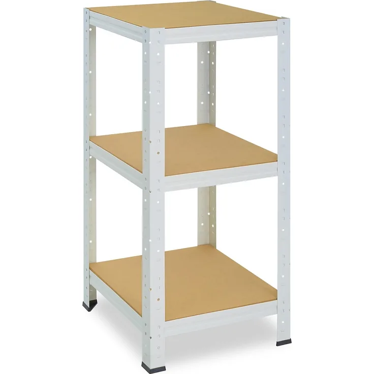 shelfplaza HOME 100x40x40 cm Schwerlastregal in weiß mit 3 Böden und 175 kg Traglast pro Boden