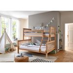 Relita 'Kick' Etagenbett 90/140x200 cm, natur, Buche massiv, inkl. Lattenroste