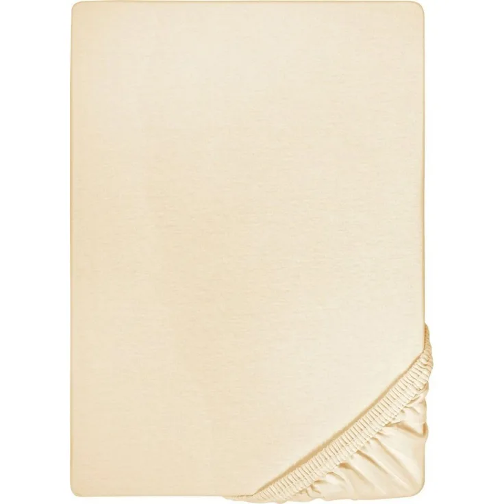 biberna Jersey-Elastic-Topper-Spannbetttuch 0077641, champagner, 1x 180x200 cm - 200x220 cm