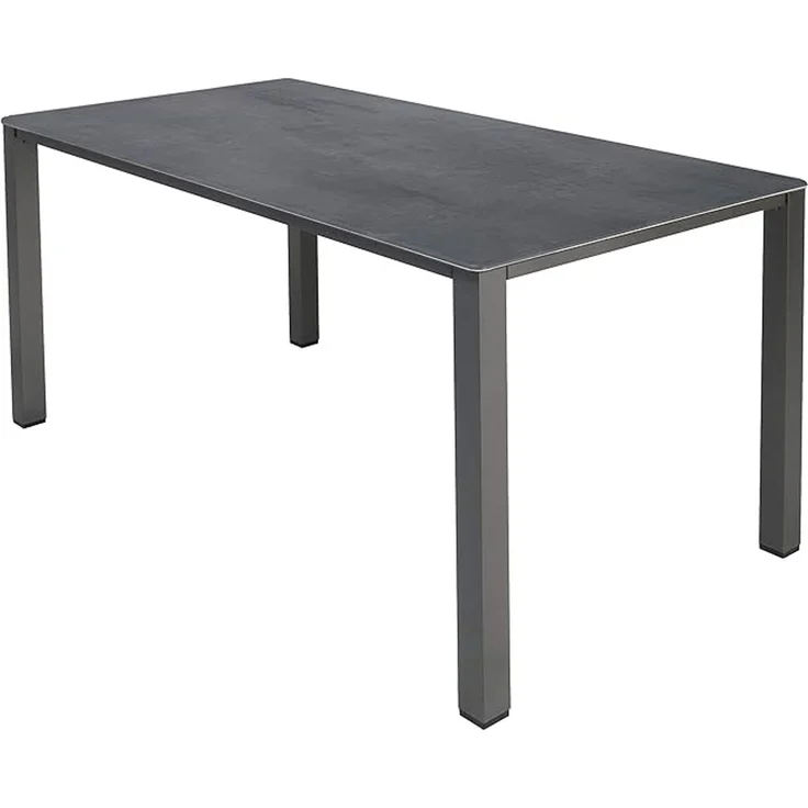 MFG Lofttisch mit wetterfester Tischplatte, Beton anthrazit, 160x90 cm – Bild 1