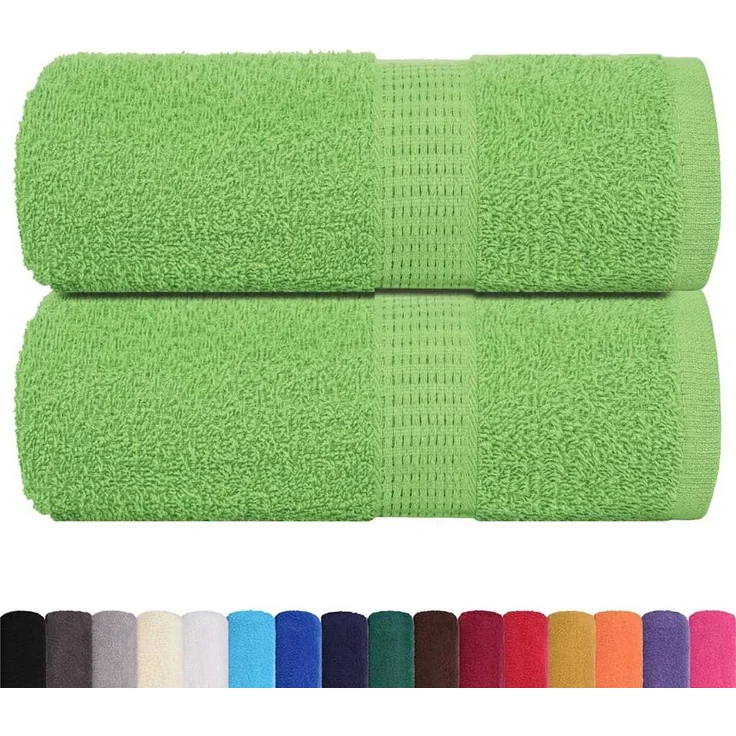 vidaXL Waschtücher FROGN 2 Stk. Apfelgrün 30x30 cm 360 g/m² 137016 – Bild 2