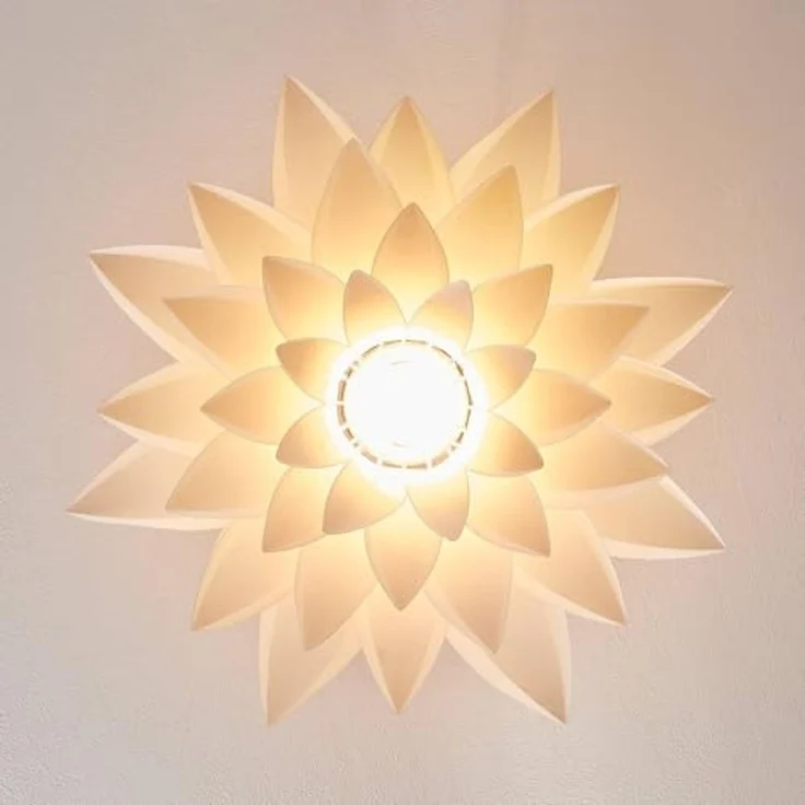 Lindby Deckenleuchten Rimon, Kunststoff Weiß IP20, 1 x 60 W – Bild 5