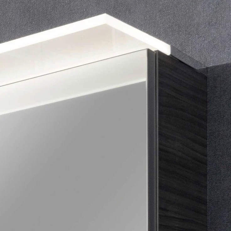 FACKELMANN B.PERFEKT Waschtisch Set mit Spiegelschrank 103 cm breit, Anthrazit, Waschbecken Keramik Weiß – Bild 5