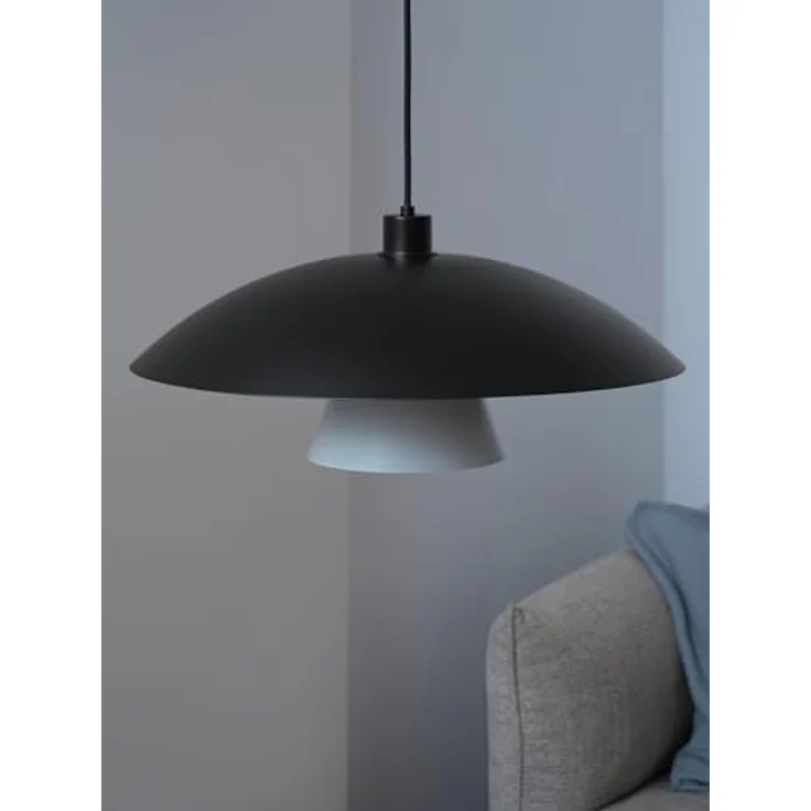 OSRAM Hängelampe Decor Flying Mushroom, Pendelleuchte aus Stahl in schwarz/weiß mit E27-Fassung – Bild 2