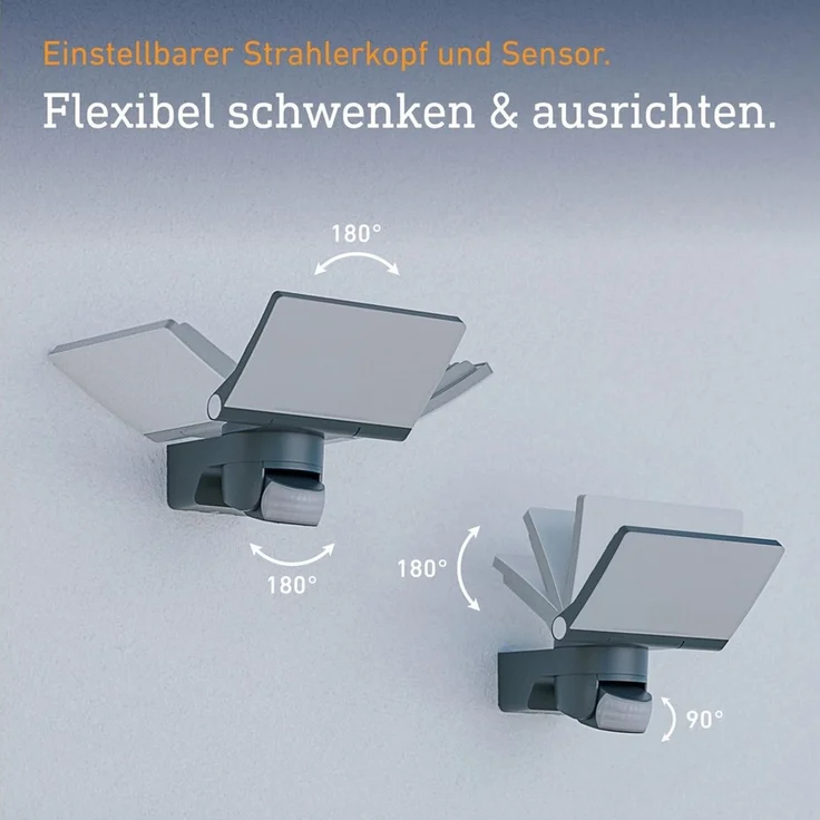 Steinel 'XLED home 2 S' LED-Außenstrahler, Kunststoff, Schwarz, Mit Bewegungsmelder – Bild 3