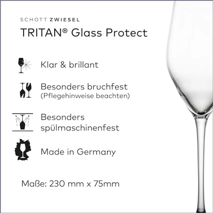 SCHOTT ZWIESEL Sektglas Bar Special (4er-Set), formschöne Sektgläser mit Moussierpunkt, spülmaschinenfeste Tritan-Kristallgläser, Made in Germany (Art.-Nr. 123625) – Bild 2