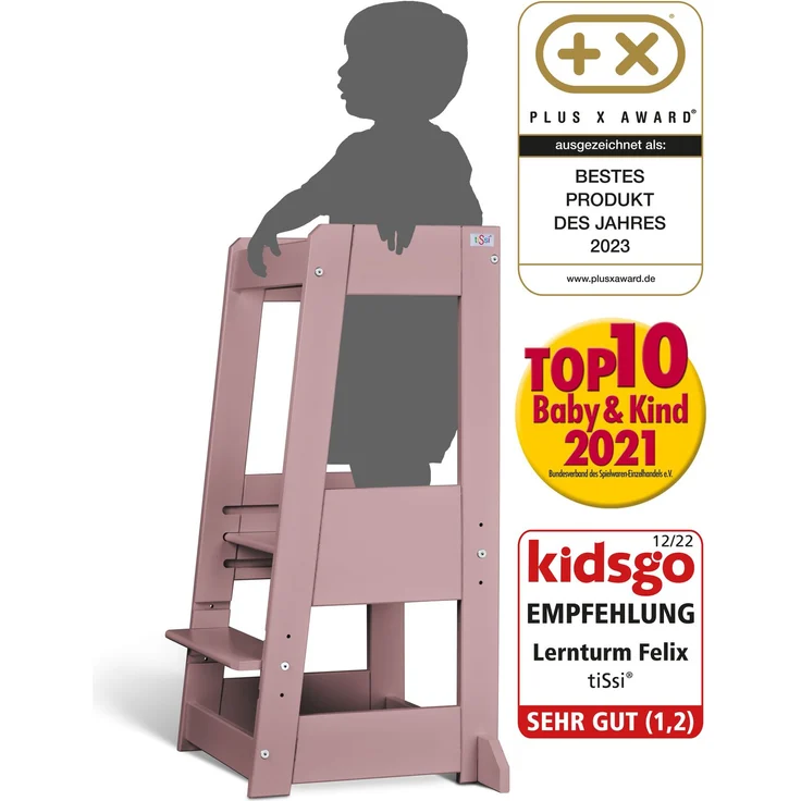 tiSsi® Entdeckerturm / Lernturm FELIX mitwachsend Oriental Rose – Bild 3