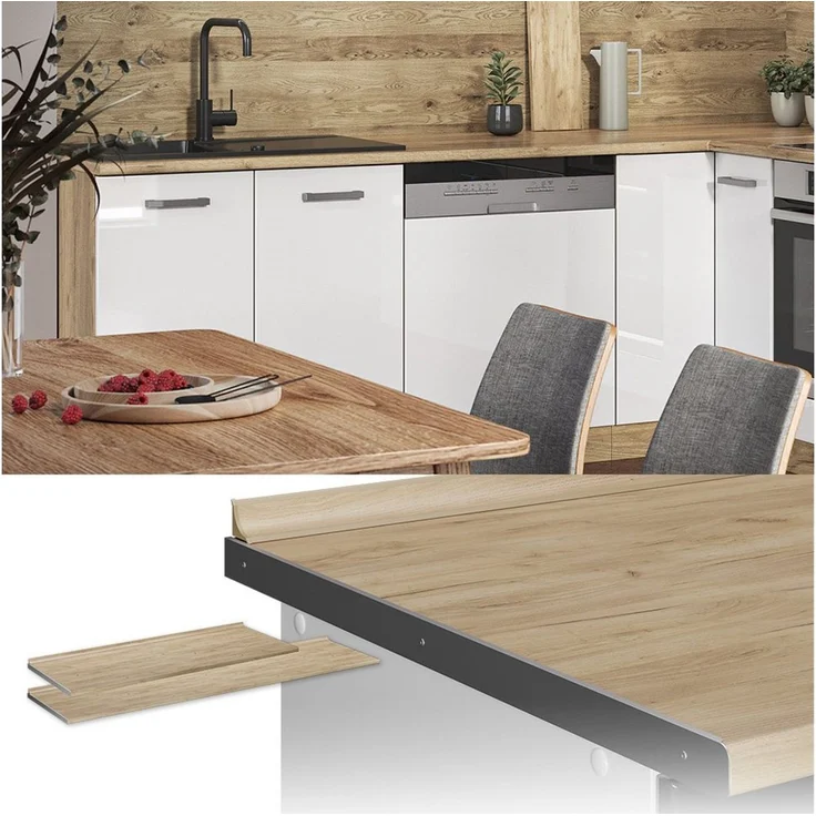 Küchenarbeitsplatte R-Line Goldkraft Eiche 160 cm Vicco – Bild 1