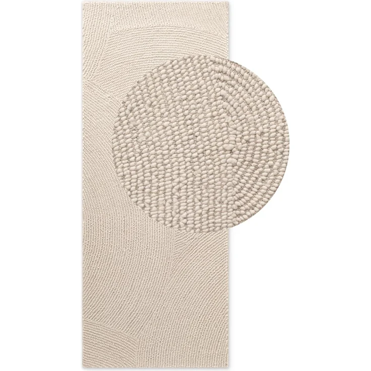 HANSE Home Wollteppich Calmio, auch als Läufer und in rund, rechteckig, Höhe: 18 mm, Handgetuftet, Wolle, Natur, Wohnzimmer, Schlafzimmer, Skandi, Hygge – Bild 2