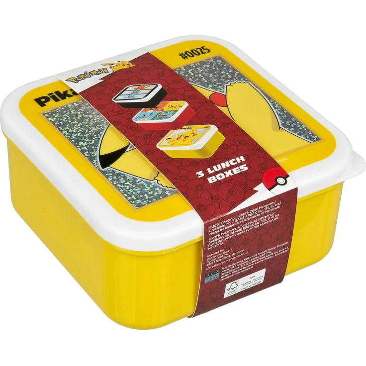 Pokemon Snackbox 3 in 1 Lunchbox Kinder Vesperdose Aufbewahrungsbox für unterwegs – Bild 4