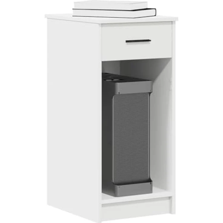 vidaXL Computerschrank, mit Schublade, Holz Weiß, 35 x 45 x 77 cm – Bild 5