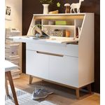 Cervo Sekretär - Weiß matt Asteiche